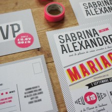 Faire-part mariage sur mesure graphique et moderne Faire-part mariage sur mesure graphique et moderne