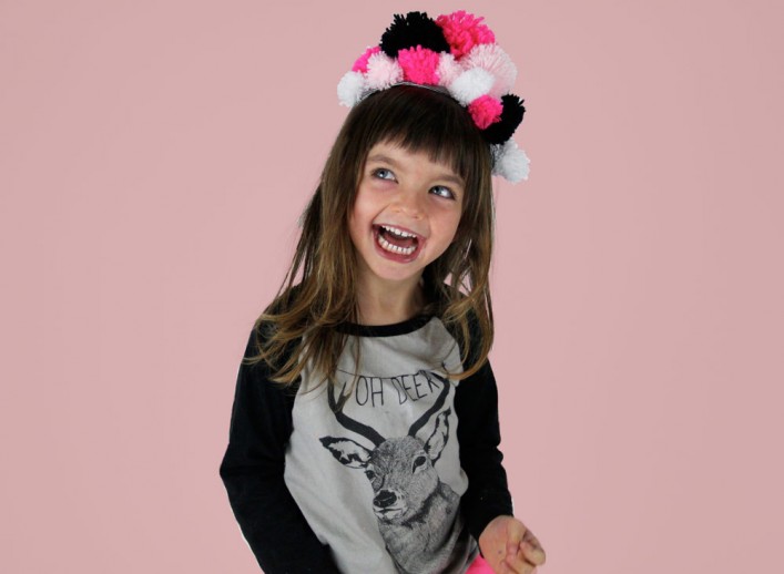 rubancollectif-DIY-carnaval11 couronne de pompons, couronne d'indien