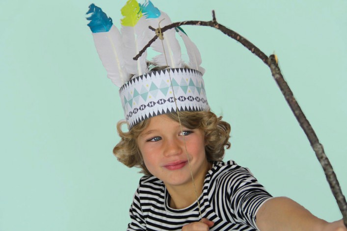 rubancollectif-DIY-carnaval3 couronne de pompons, couronne d'indien