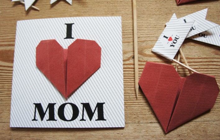 DIY Fete des meres coeur origami