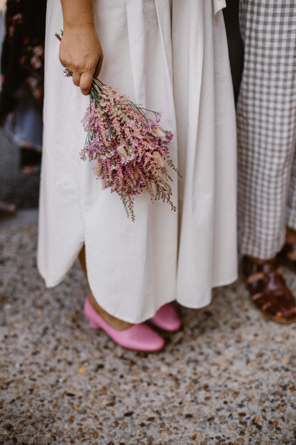 bouquet de la mariée en fleurs sechées
